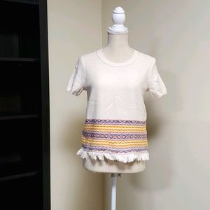 MADEWELL FRINGE SWEATER NWT